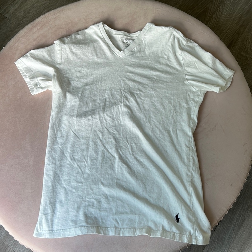 Polo By Ralph Lauren White V Neck